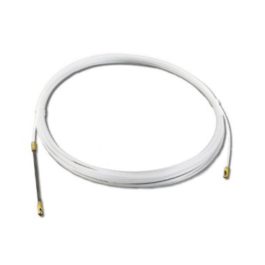 UNIVOLT 000950 müanyag behúzószalag, hossz.20m,átm. 3mm,egyik végén rugós vezető fejjelKÉP