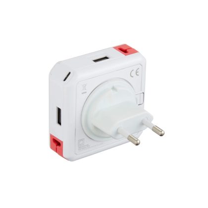   ALLOCACOC USB 2.0 töltő, 4xUSB, AC 100-240V/0,3A, DC Micro USB, 5V, 1,5A