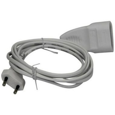 GAO 00128011 Földeletlen lengő hosszabbító Euro dugóval, 3m, fehér