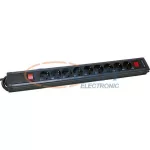   GAO 0014923513 9-es asztali elosztó 2 kapcsolóval, antracit