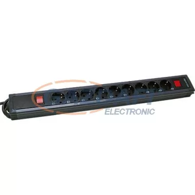 GAO 0014923513 9-es asztali elosztó 2 kapcsolóval, antracit