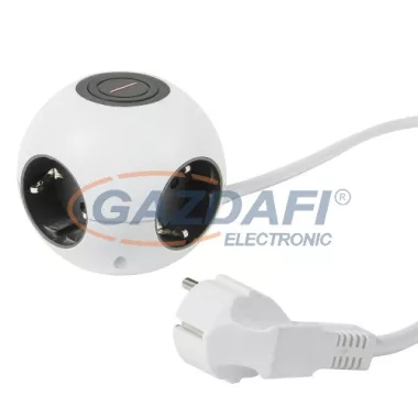 GAO 0015420103 4-es asztali elosztó kacspolóval IP20 250V 16A 1,4m