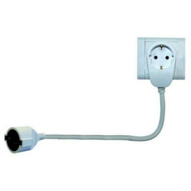 GAO 0016150114 Grounded Swing Extension Powersplit 3x1.5, 5m, White
