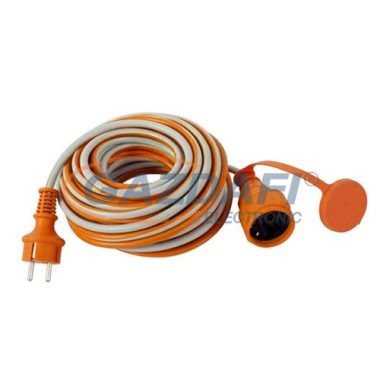GAO 0016259914 Földelt lengő hosszabbító csapfedeles, 250V, 16A, 25m 3x1,5mm2 H05VV-F kábellel, IP44