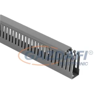 MUTLUSAN Perforált kábelcsatorna fedéllel, szürke, 25x60, 2m MUTLUSAN Perforált kábelcsatorna fedéllel, szürke, 25x60, 2m