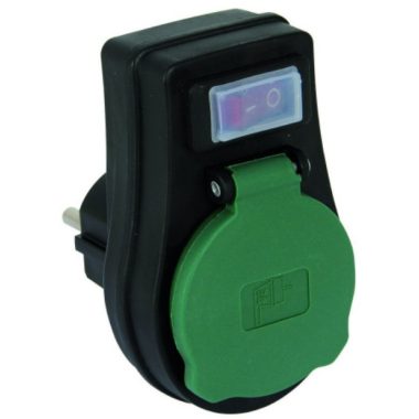 GAO 0020190502 Csapfedeles aljzat kapcsolóval, 250V, 16A, 3680W, IP44