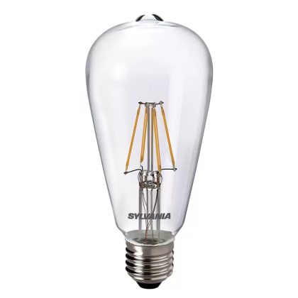   SYLVANIA 0027175 Toledo LED fényforrás, filament, 4W, E27, ST64, 2700K, 470Lm, 827, átlátszó búra