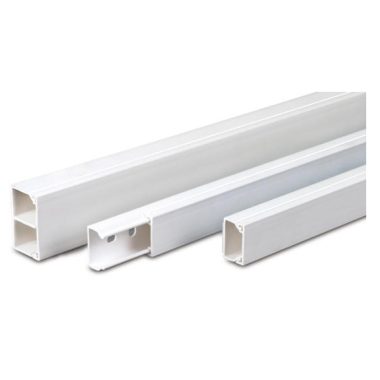 UNIVOLT 004864 MIK 25/40 fehér 2m/szál, 30m/köteg kábelcsatorna, fedéllel, fehér, UV-álló, >1250N