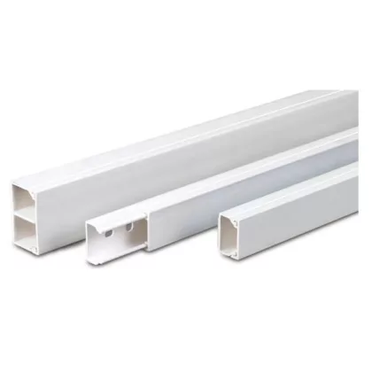   UNIVOLT 004864 MIK 25/40 fehér 2m/szál, 30m/köteg kábelcsatorna, fedéllel, fehér, UV-álló, >1250N