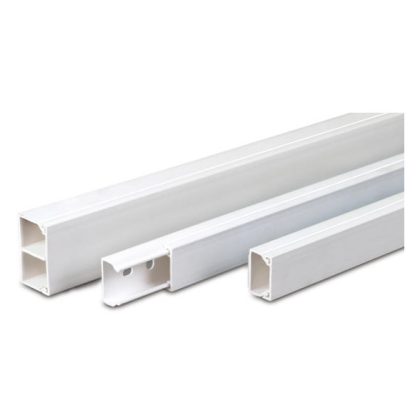   UNIVOLT 004866 MIK 16/40/2 fehér osztott 2m/sz, 30m/k kábelcsatorna, fedéllel, válaszfallal, fehér, UV-álló, >1250N