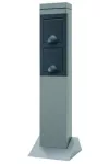 GAO 0087710712 Garden Energy Column with 2 Sockets, Silver
