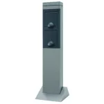 GAO 0087710712 Garden Energy Column with 2 Sockets, Silver