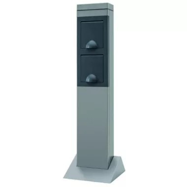 GAO 0087710712 Kerti energiaoszlop 2 dugaljjal, ezüst GAO 0087710712 Kerti energiaoszlop 2 dugaljjal, ezüst