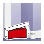 LEGRAND 010632 DLP external elbow for 50 mm deep partition