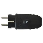   GAO 0106H Grounded Swing Plug (Rubber) Center Terminal, Black
