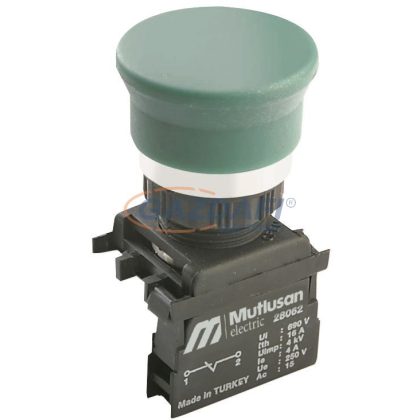 MUTLUSAN Gombafejes nyomógomb, zöld