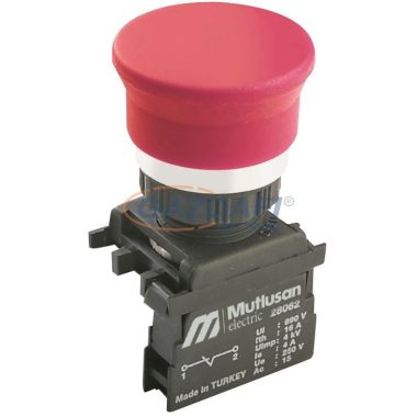 MUTLUSAN Gombafejes nyomógomb, piros