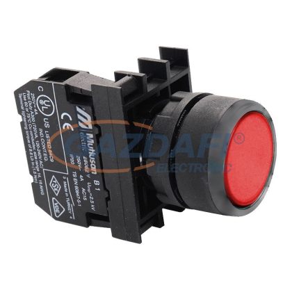 MUTLUSAN Ba9s Ledes nyomógomb, piros