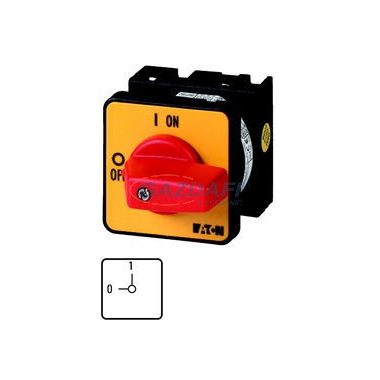 EATON 011082 T0-2-1/E-RT Be-Ki kapcsoló VÉSZ-KI 3p 20A beépíthető