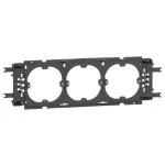   LEGRAND 011169 DLP aluminum frame triple Ø60 assembly for 85 mm cover