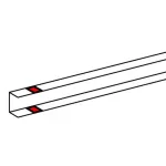 LEGRAND 011191 DLP aluminum cover element for channel 60x105