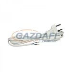   COMMEL 0112 csatlakozókábel billenő kapcsolóval, 2m, 2.5A, 250V, H03VVH2-F 2x0,75, fehér