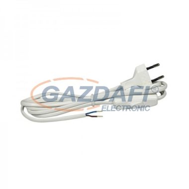 COMMEL 0116 csatlakozókábel billenő kapcsolóval, 3m, 2.5A, 250V, H03VVH2-F 2x0,75, fehér