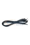 Cablu de conectare COMMEL 0119, 2m, 3.5A, 250V, H03VVH2-F 2x0.75, negru