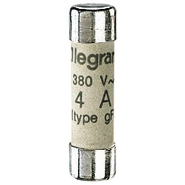 LEGRAND 012304 Lexic cylindrical fuse 4A gG 8.5 x31.5 without trip indicator