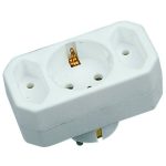 GAO 0137H distributor 2xEuro, 1xgrounded socket, plastic