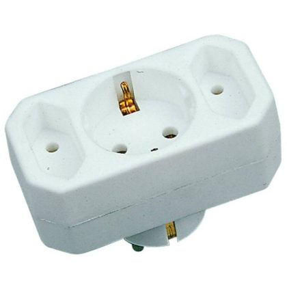 GAO 0137H distributor 2xEuro, 1xgrounded socket, plastic