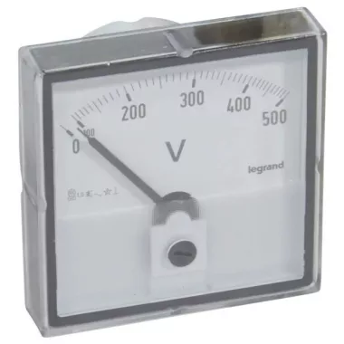 LEGRAND 014660 Lexic V mérő analóg 0-500V AC kerek kivágású