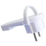 GAO 0152H Grounded swing plug, extra flat, with pull tab