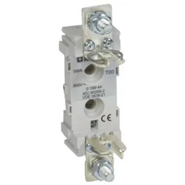 LEGRAND 019944 késes aljzat 000/00 1P 160A M8 kalapsínre is rögzíthető