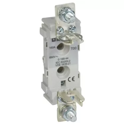 LEGRAND 019944 késes aljzat 000/00 1P 160A M8 kalapsínre is rögzíthető