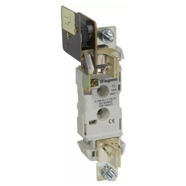 LEGRAND 019947 knife socket 0 1P 160A M8 can also be attached to a hat rail with a microswitch