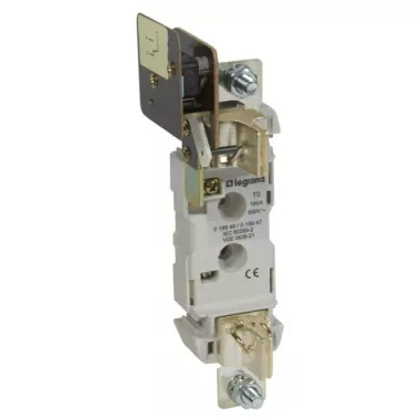 LEGRAND 019947 késes aljzat 0 1P 160A M8 kalapsínre is rögzíthető mikrokapcsolóval