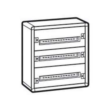 LEGRAND 020003 XL3 160 3 row 72 mod metal wall mounted distribution cabinet