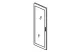 LEGRAND 020564 XL3 4000 üveg ajtó 725mm domború