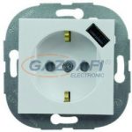   GAO 0221142604 Architaste földelt dugaszolóaljzat USB töltővel, fehér