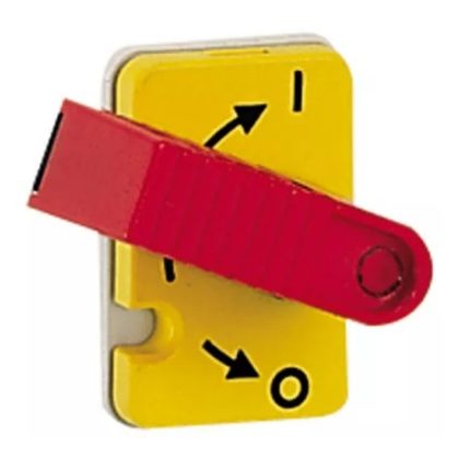   LEGRAND 022300 Vistop 32A 3P front, red lever / yellow cover, for load disconnect switch rail