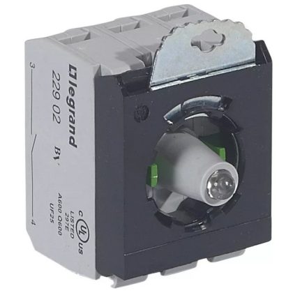 LEGRAND 023008 Osmoz csavaros aljzat - 2 Z 24V~/= - zöld