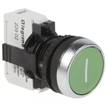   LEGRAND 023709 Osmosis recessed push button - Z - green with "I" marking