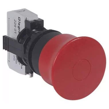 LEGRAND 023721 Osmoz vészleállító gomb reteszoldás húzással - Ny - piros Ø40