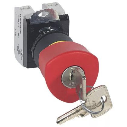   LEGRAND 023727 Osmosis emergency stop button with unlocking key EN418 - W+Z - red Ø40
