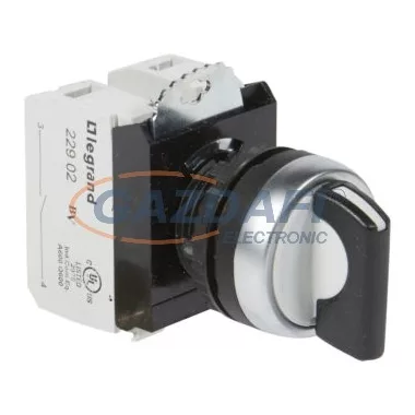 LEGRAND 023732 Osmoz forgatókaros 3 állású középre visszaugrós kapcsoló - 2Z - fekete