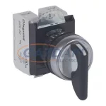   LEGRAND 023736 Osmoz hosszított forgókaros 3 állású középre visszaugrós kapcsoló - 2Z - fekete