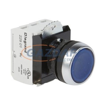   LEGRAND 023753 Osmoz süllyesztett nyomógomb 24V~/= Z+Ny - kék