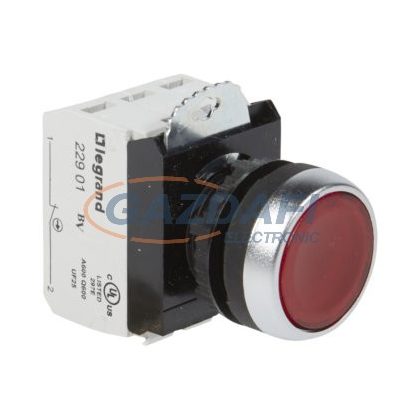   LEGRAND 023758 Osmoz süllyesztett nyomógomb 230V~ Z+Ny - piros