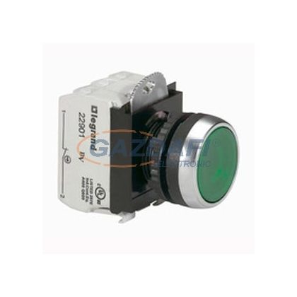 LEGRAND 023759 Osmoz süllyesztett nyomógomb 230V~ Z+Ny - zöld